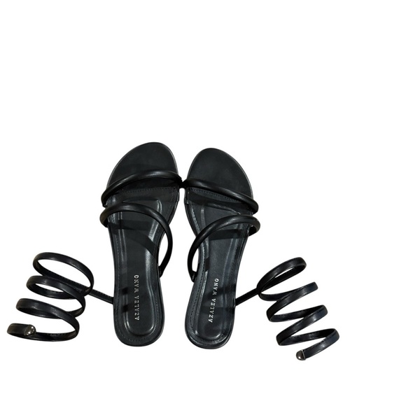 Azalea Wang Black Ankle Wrap Sandals – Size 7 (Never Worn) - Picture 1 of 7
